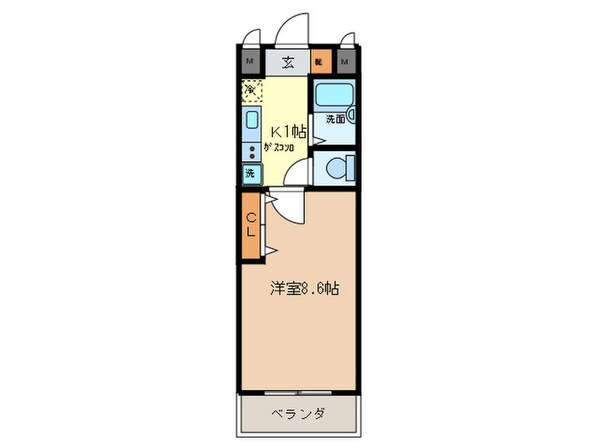 エスペランサ御影Ⅲの物件間取画像